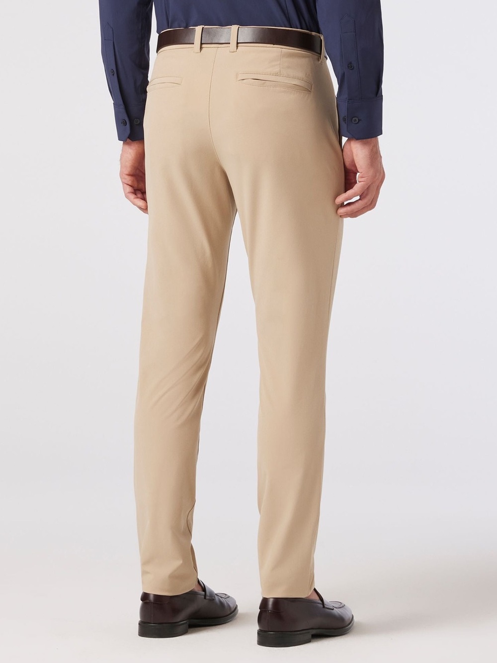 NWT Mizzen+Main 38-34 Slim Fit Helmsman Chino Pant in Khaki Solid - Picture 8 of 12